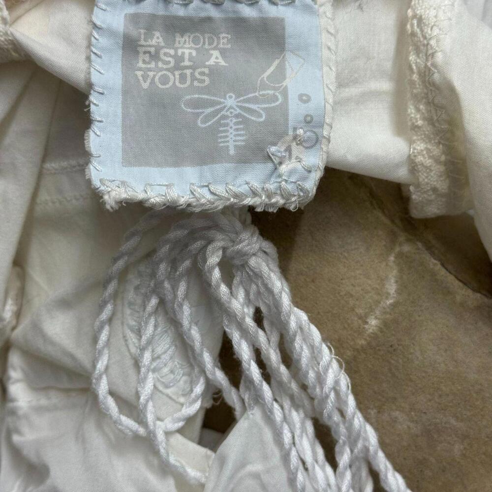 Vintage La Mode Est à Vous White Cotton Parachute Dress - Picture 8 of 8
